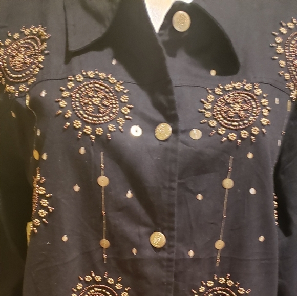 New Quacker factory XL Cotton Black Jacket - Picture 3 of 6